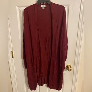 Burgundy long sleeve sweater
